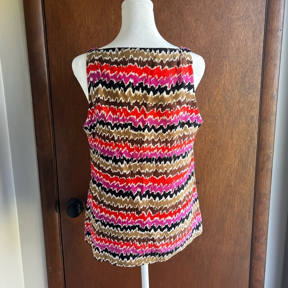 Trina Turk | Silk Cowl Neck Tank Top Blouse | M - Picture 3 of 4